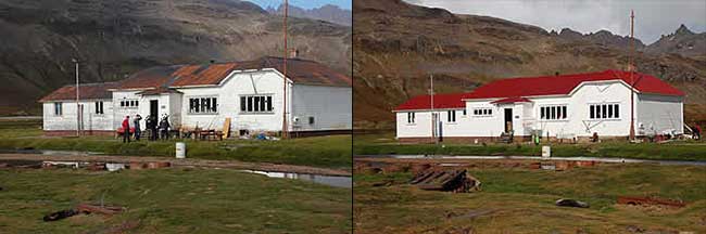 Husvik Villa: Before and after 2006 restoration