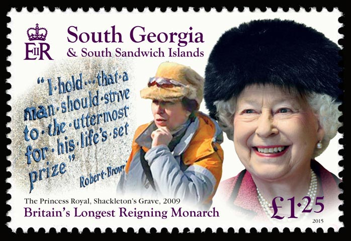 The portrait of Her Majesty on the £1.25 stamp was taken in 2009. Photo by Chris Jackson/Getty Images.
